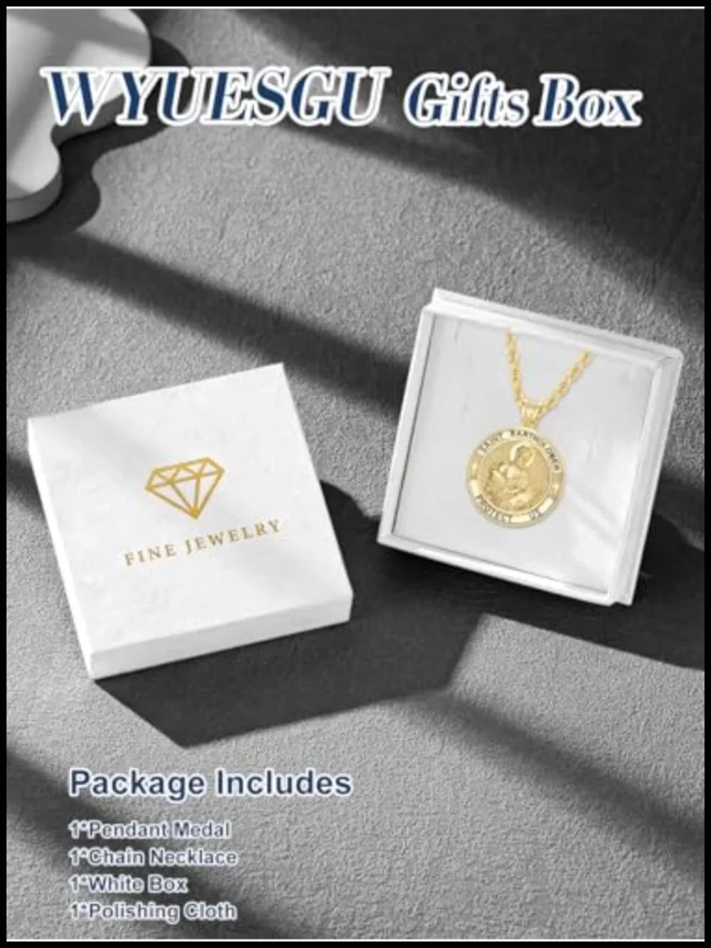 14K Gold Plated Saint Dymphna Pendant Necklace Catholic Religious Gift with